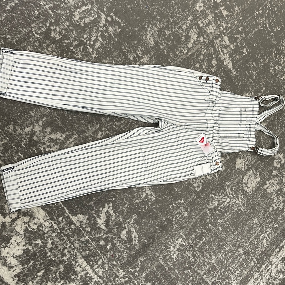 Judy Blue Striped Denim Overalls